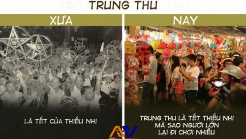 Trung Thu Xưa Và Nay Đổi Thay Qua Từng Bức Ảnh